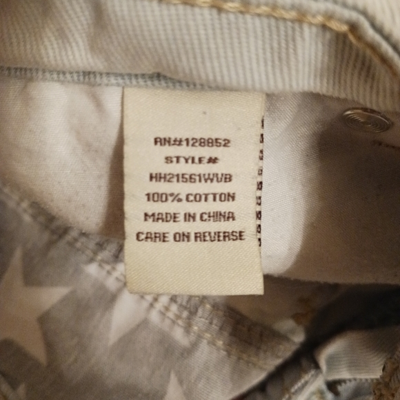 Harmony + Havoc Denim Shorts Stars and Stripes American Flag Junior 9 Distressed - Picture 8 of 8